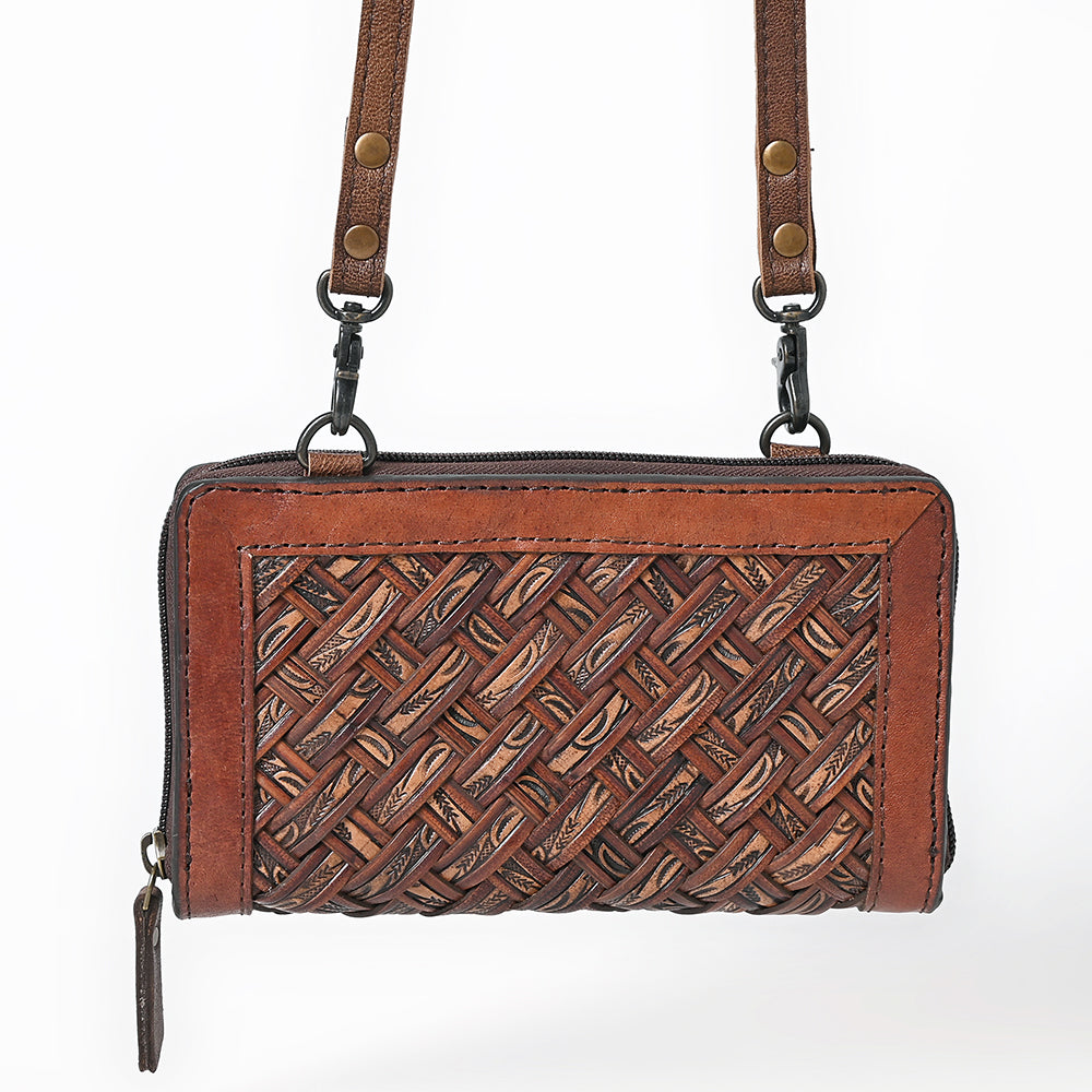 American Darling Crossbody Genuine Leather Weaved Women Bag Western Handbag Purse