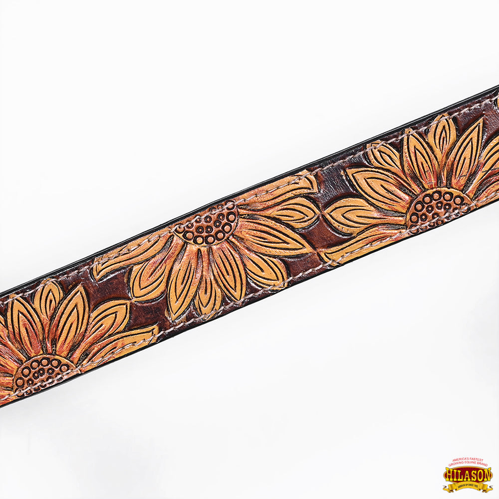 HILASON Western Horse Hand Carved American Leather Breast Collar Headstall