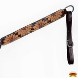 HILASON Western Horse Hand Carved American Leather Breast Collar Headstall