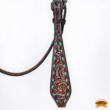 HILASON Western Horse Hand Carved American Leather Breast Collar Headstall