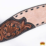 HILASON Western Horse Hand Carved American Leather Breast Collar Headstall
