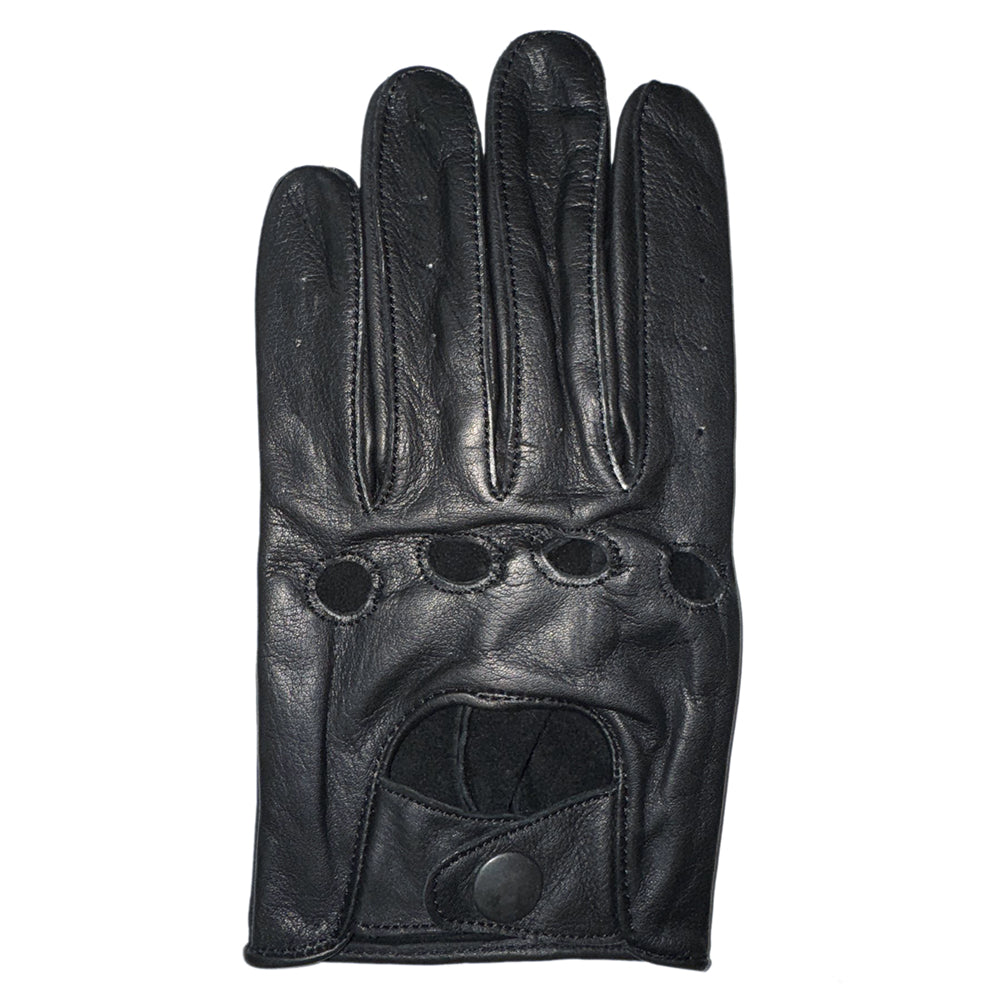 HILASON Genuine Leather Men's Driving Show Left Hand Glove Black