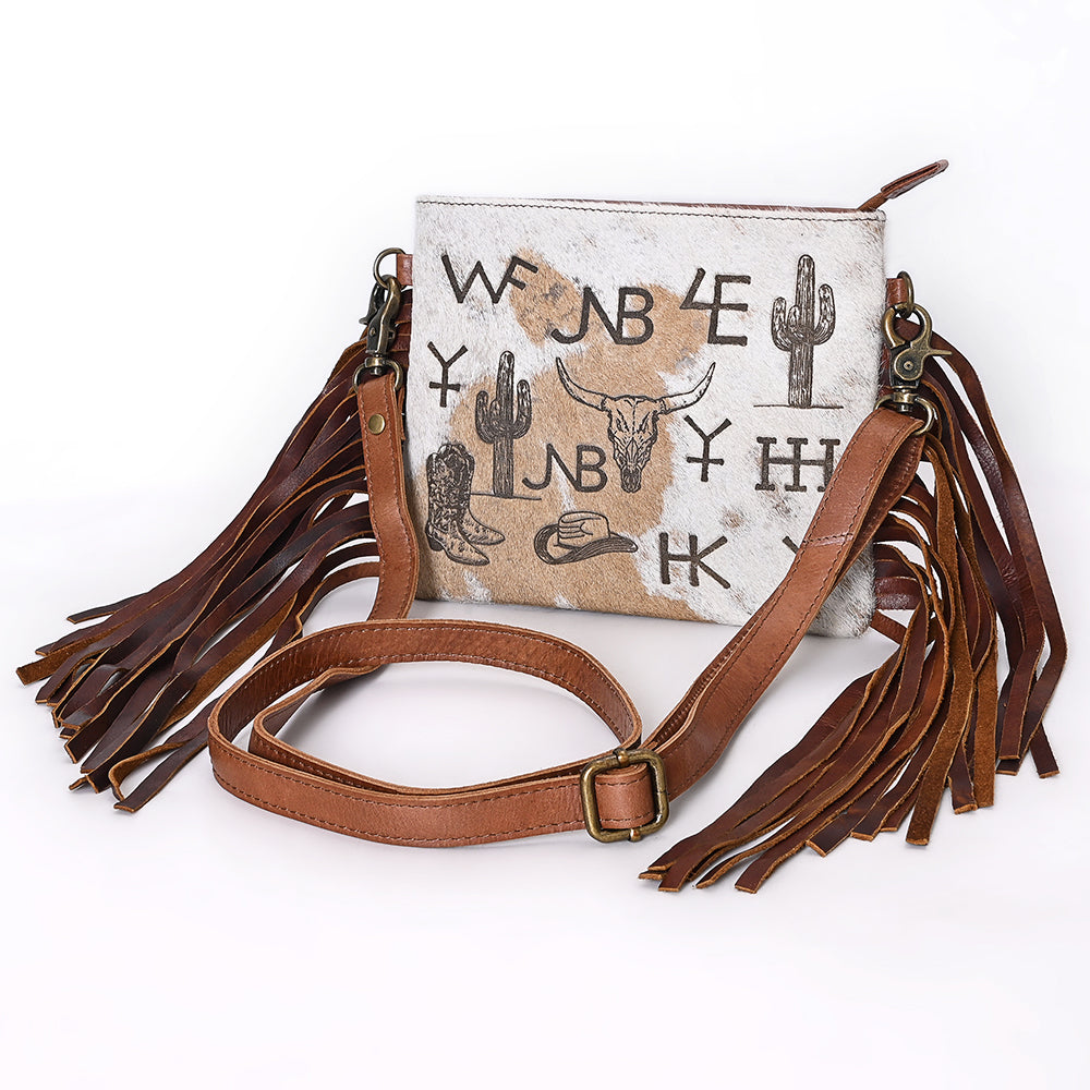 American Darling Cross Body Hair On Full Grain Genuine Leather Western Women Bag Handbag Purse | Purses for Cute