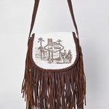 American Darling Cross Body Hair On Full Grain Genuine Leather Western Women Bag Handbag Purse | Purses for Cute