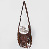 American Darling Cross Body Hair On Full Grain Genuine Leather Western Women Bag Handbag Purse | Purses for Cute
