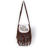 American Darling Cross Body Hair On Full Grain Genuine Leather Western Women Bag Handbag Purse | Purses for Cute