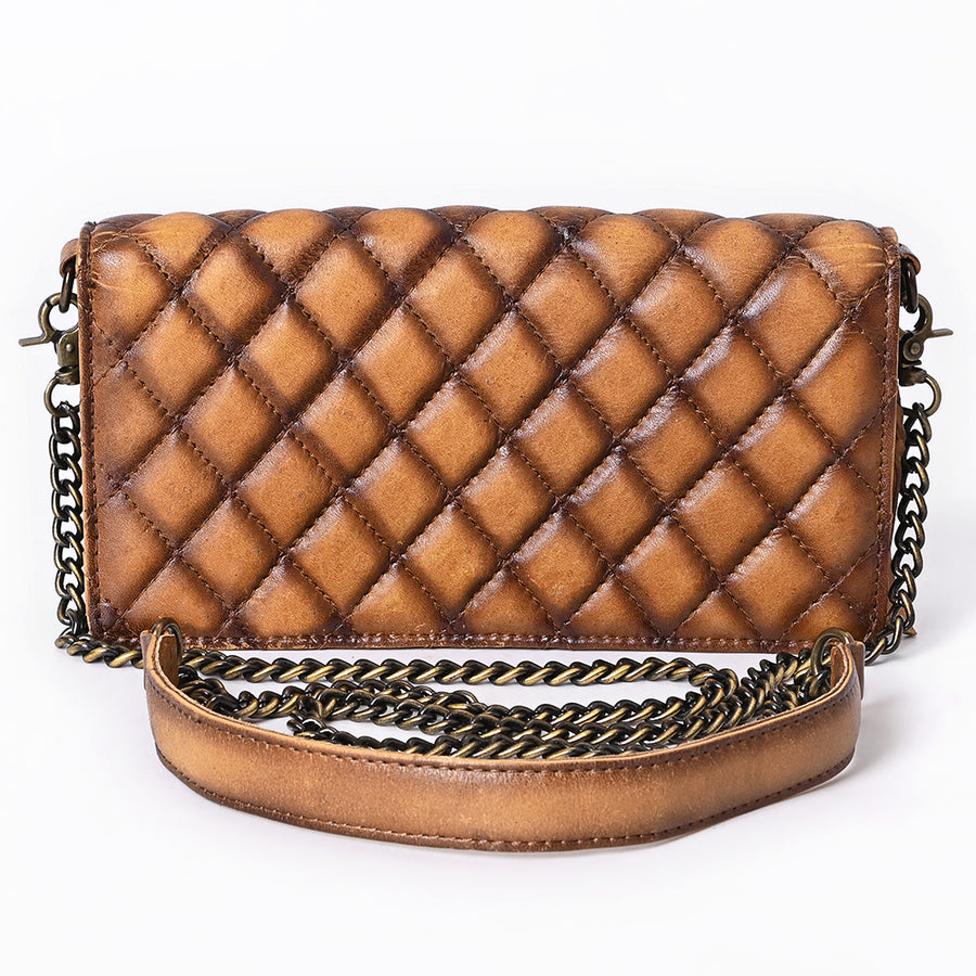 American Darling Organiser Bag, Hand Painted Western Leather, Vegetable Tanned Full Grain, 4in (H) X 8in (W) X 1.5in (D)