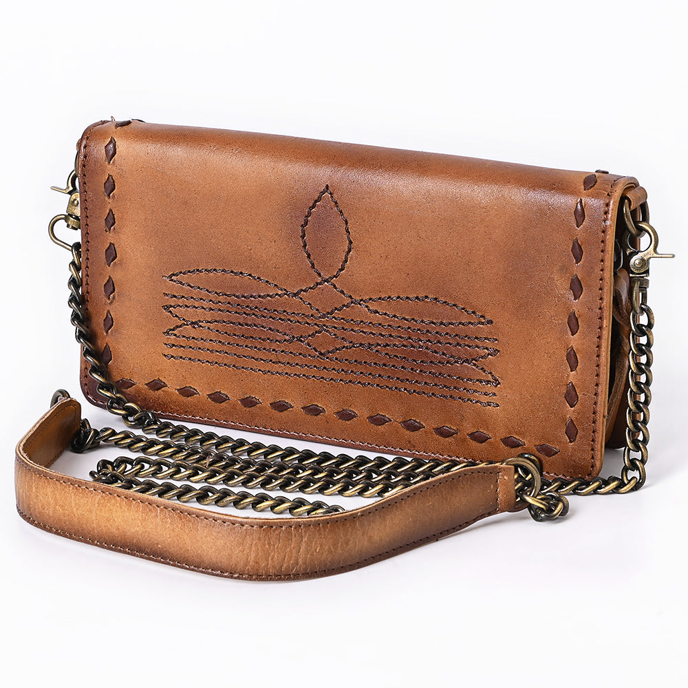 American Darling Wallet Hand Tooled Genuine Leather Western Women Bag | Handbag Purse Wristlet Travel Clutch