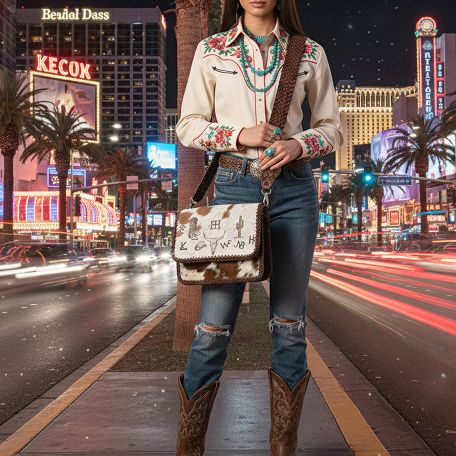 American Darling Cross BodyHair on Genuine Leather Western Women Bag Handbag Purse | Purses for Cute