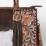 American Darling Hand Tooled Hair On Genuine Leather Women Bag Western Handbag Purse