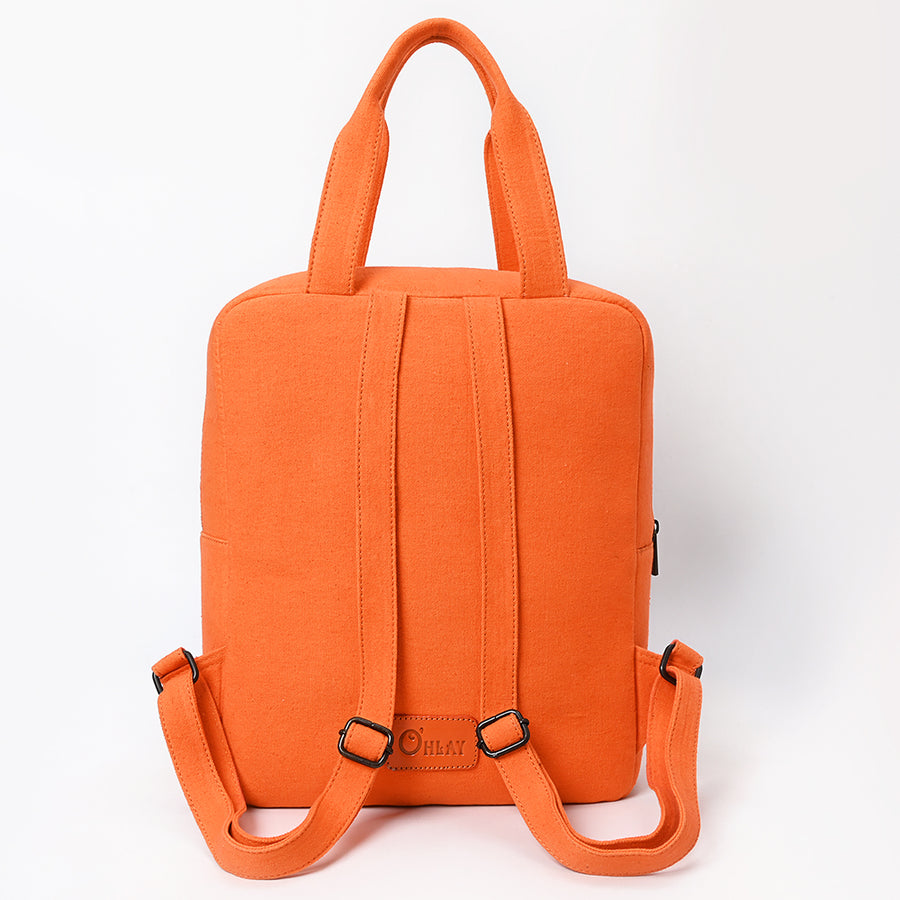 OHLAY Tote Upcycled Canvas Genuine Leather Women Bag Western Handbag Purse