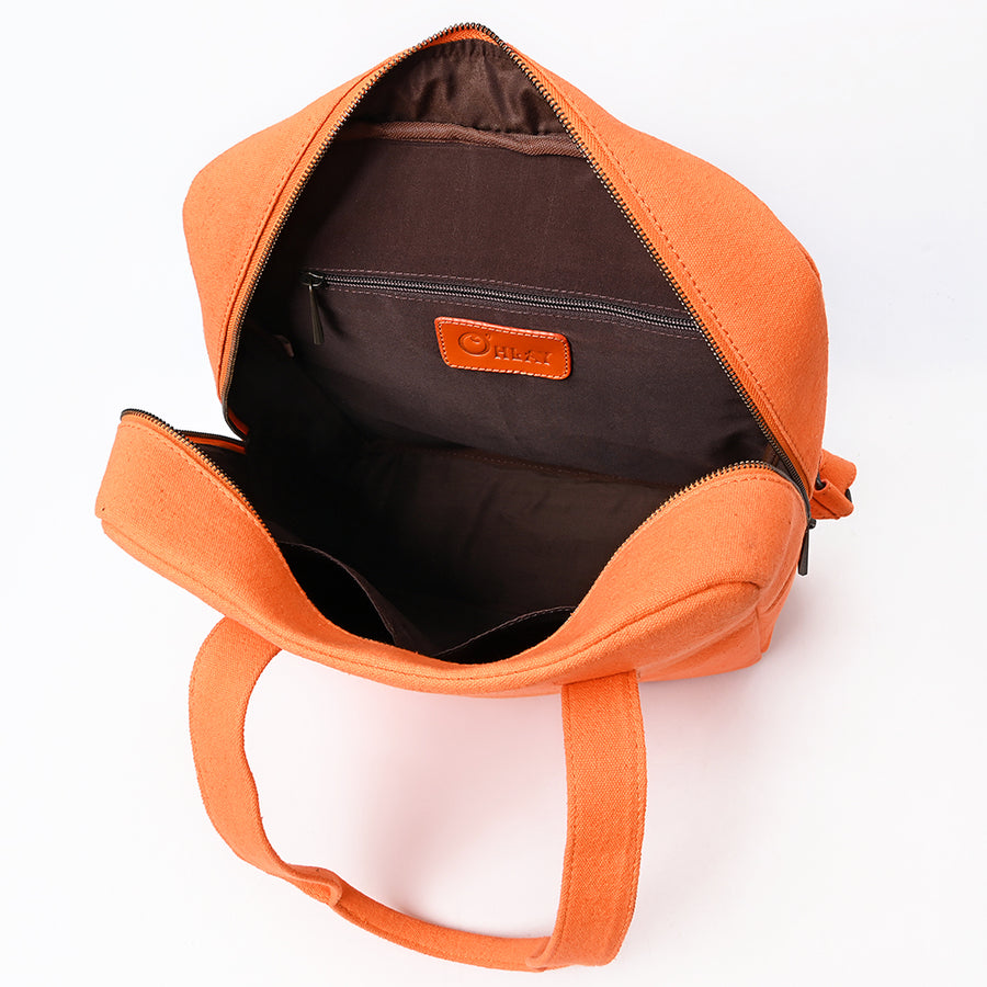 OHLAY Tote Upcycled Canvas Genuine Leather Women Bag Western Handbag Purse