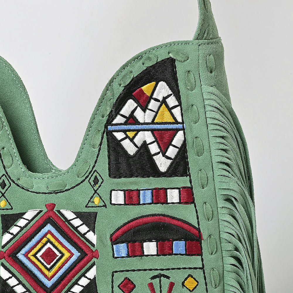 American Darling Small Crossbody Suede Genuine Leather Women Western Handbag |