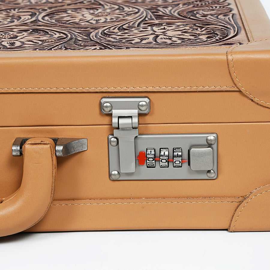 American Darling Jewelry Case Hand Tooled Genuine Leather Women's Bag Western Handbag Purse |Briefcase