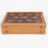 American Darling Jewelry Case Hand Tooled Genuine Leather Women's Bag Western Handbag Purse |Briefcase