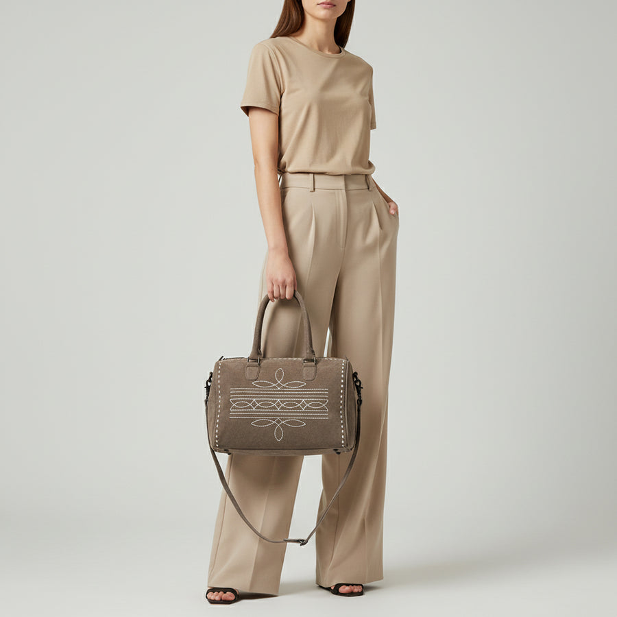 American Darling Duffel Genuine Suede Leather women's bag, western handbag, purse| handbag | Hand tooled purse