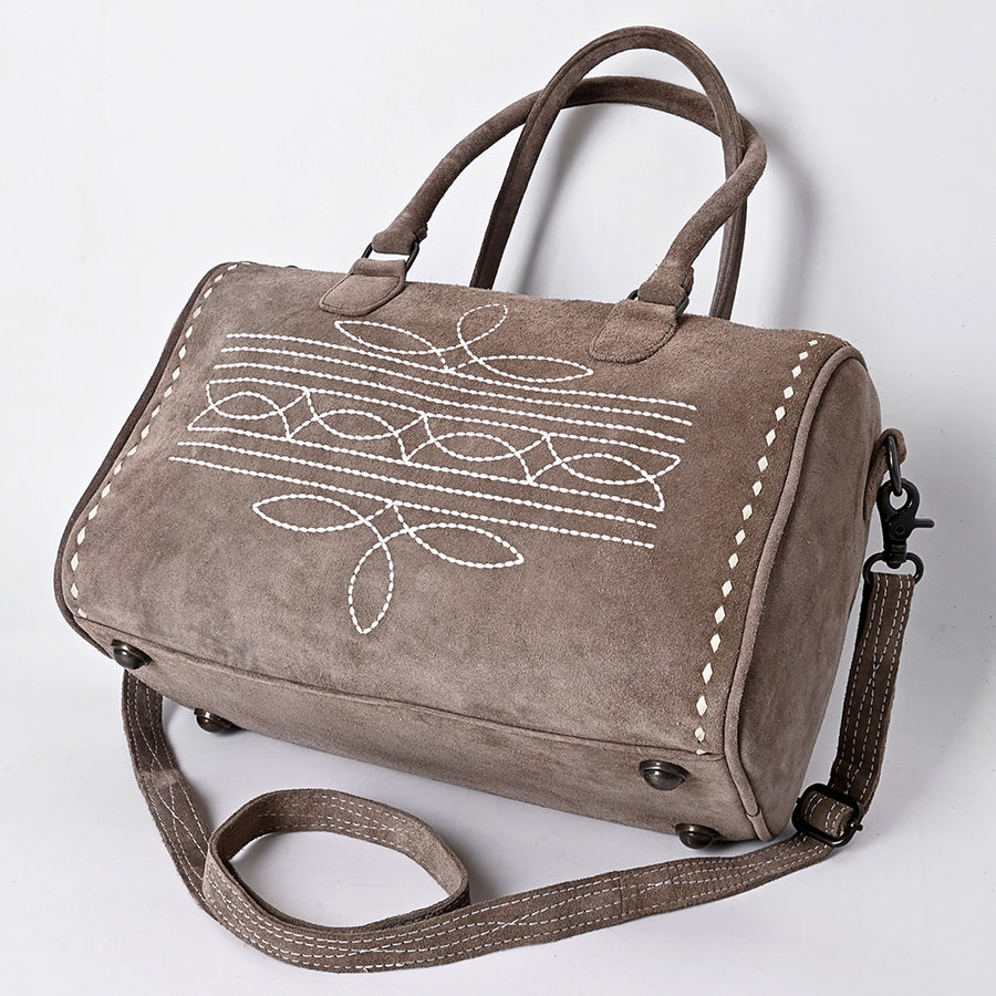 American Darling Duffel Genuine Suede Leather women's bag, western handbag, purse| handbag | Hand tooled purse