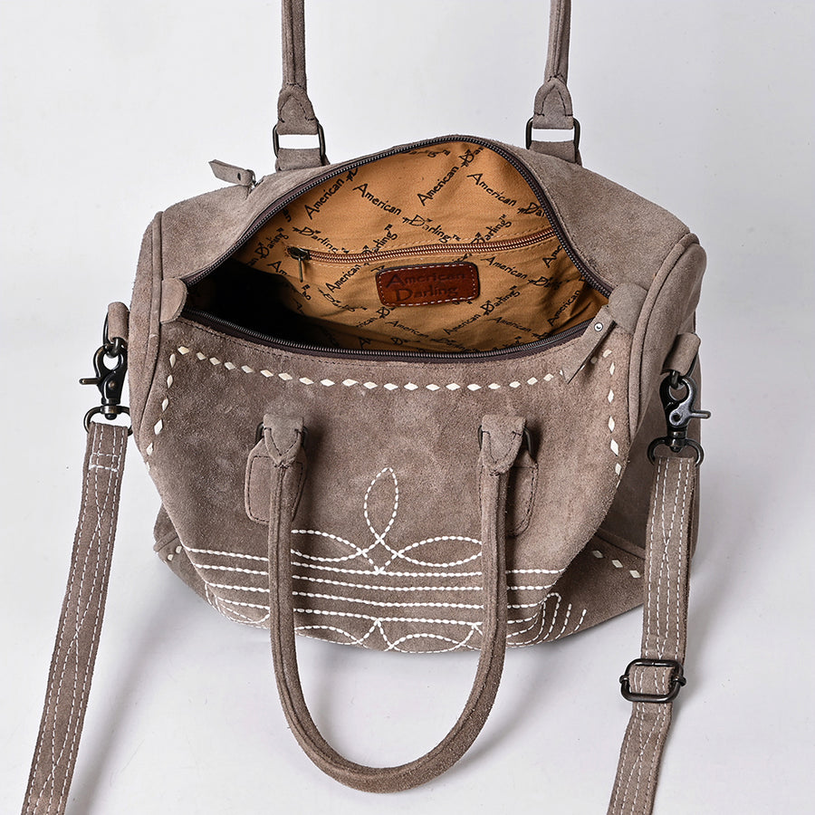 American Darling Duffel Genuine Suede Leather women's bag, western handbag, purse| handbag | Hand tooled purse