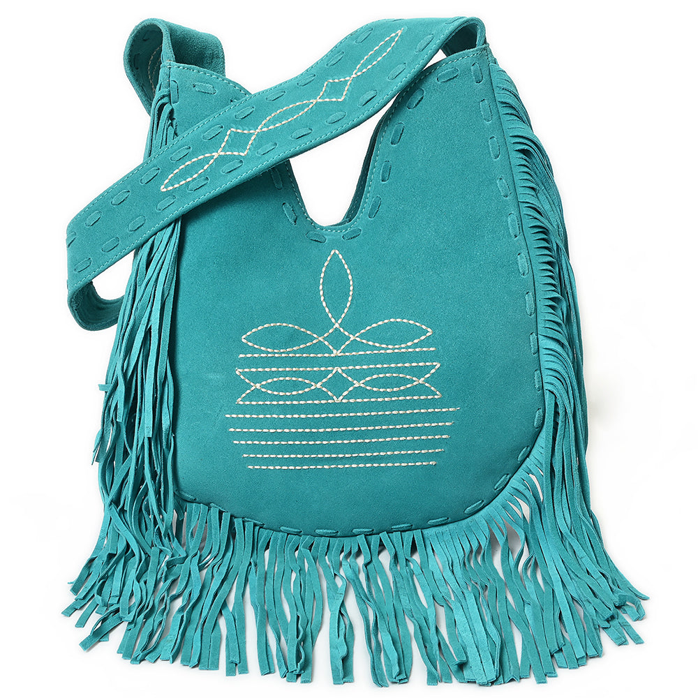 American Darling Large Crossbody Suede Genuine Leather Women Bag Western Handbag Purse