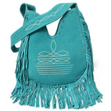 American Darling Large Crossbody Suede Genuine Leather Women Bag Western Handbag Purse