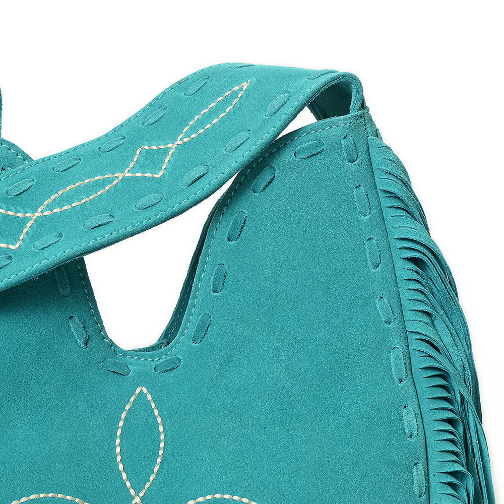 American Darling Large Crossbody Suede Genuine Leather Women Bag Western Handbag Purse