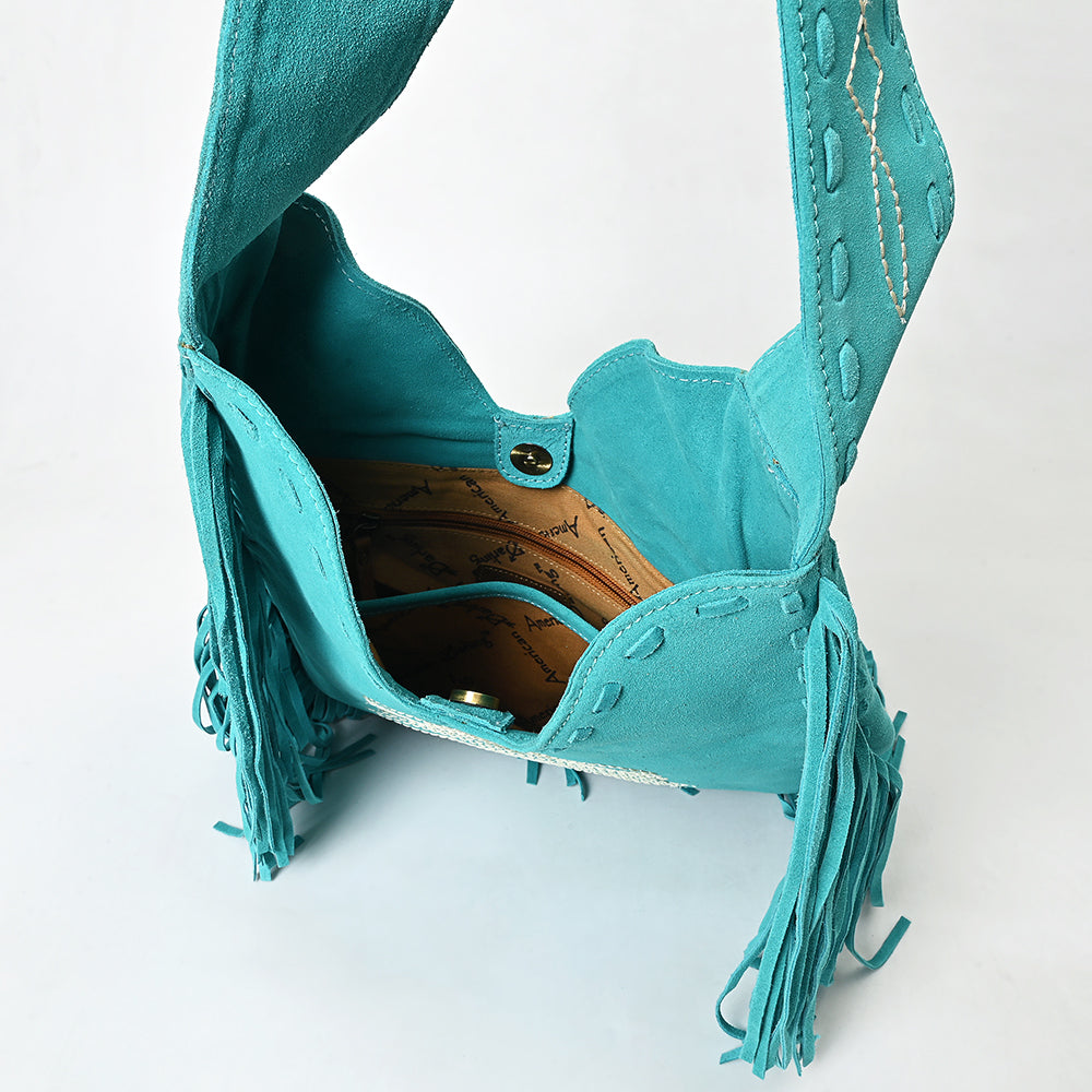 American Darling Large Crossbody Suede Genuine Leather Women Bag Western Handbag Purse