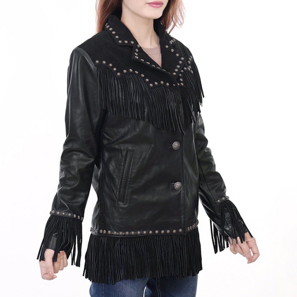 American Darling ADJKT048 Genuine Suede leather Women shirt jacket dress ladies girl