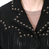 American Darling ADJKT048 Genuine Suede leather Women shirt jacket dress ladies girl