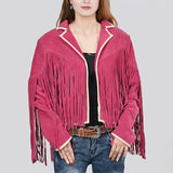 American Darling Genuine Suede leather With Fringes Women Blazer jacket ladies Girl