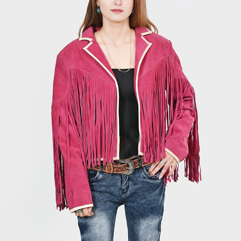 American Darling Genuine Suede leather With Fringes Women Blazer jacket ladies Girl