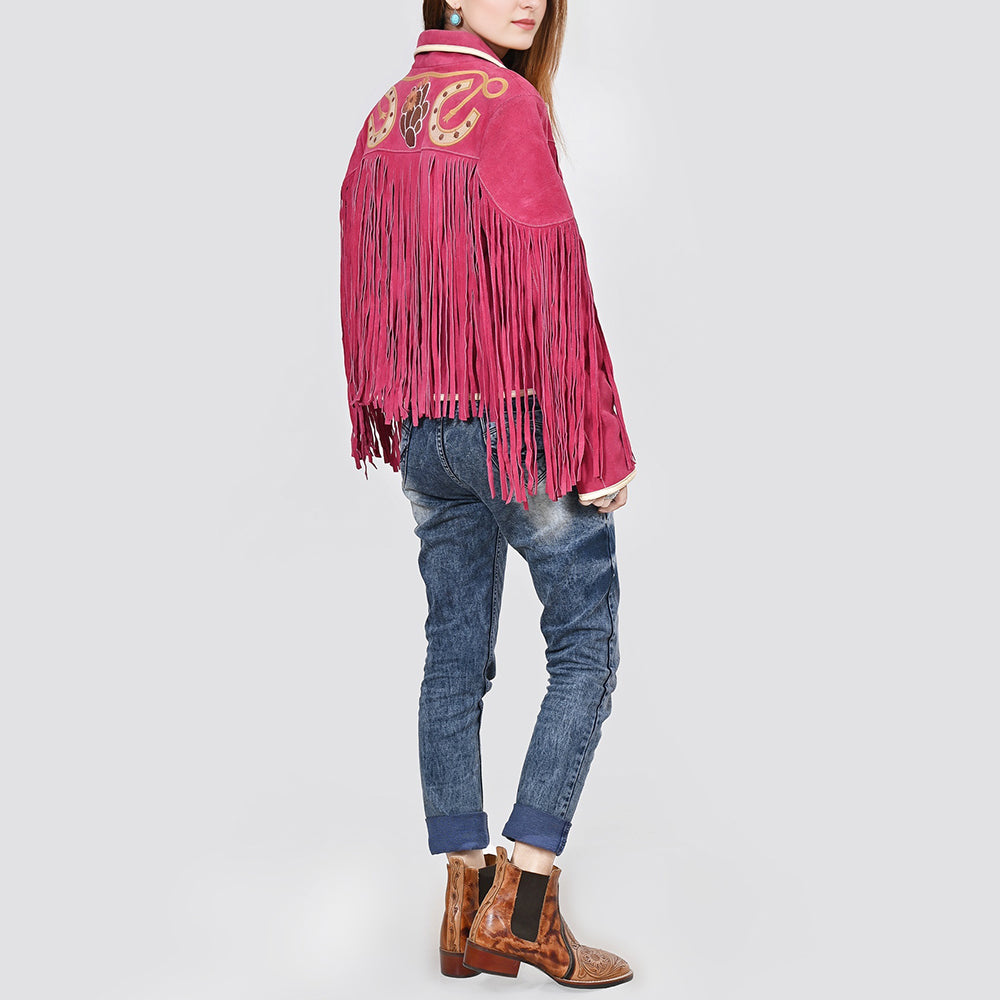 American Darling Genuine Suede leather With Fringes Women Blazer jacket ladies Girl