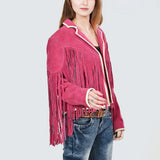 American Darling Genuine Suede leather With Fringes Women Blazer jacket ladies Girl