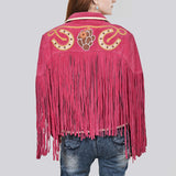 American Darling Genuine Suede leather With Fringes Women Blazer jacket ladies Girl