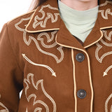 American Darling ADJKT063 Genuine Suede leather Women shirt jacket dress ladies girl