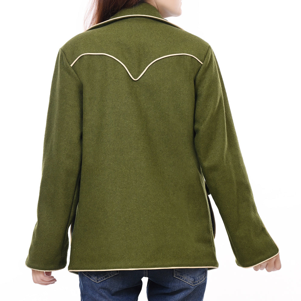 American Darling ADJKT069 Genuine Suede leather Women shirt jacket dress ladies girl