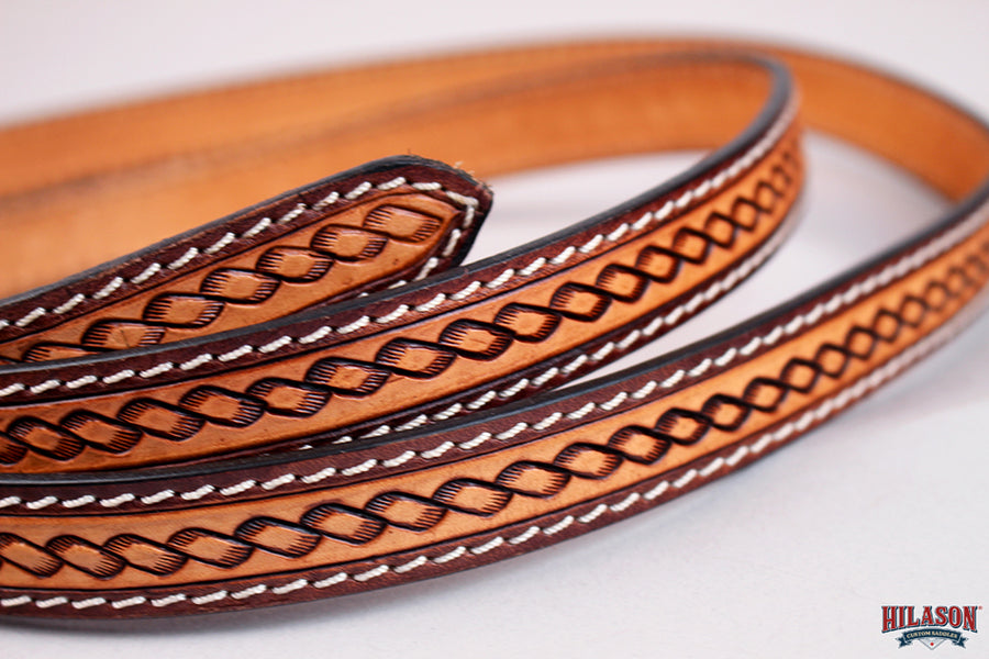 HILASON Western Leather Hat Hanger Strap Hand Tooled Cowboy Hat Holder Brown