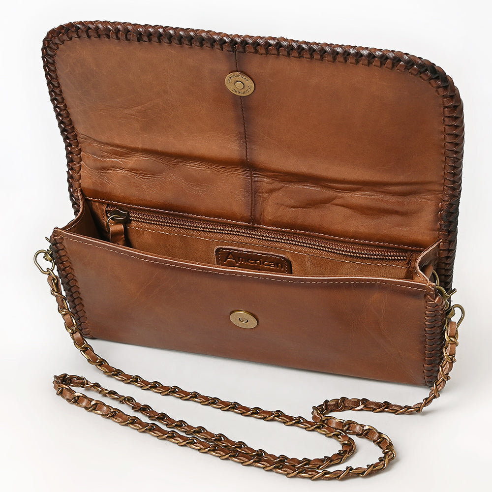 American Darling Cross Body Chain Strap Genuine Leather Women Bag Western Handbag Purse Girls Brown |