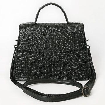 American Darling Messenger Crocodile Embossed Genuine Leather Women Bag Western Handbag Purse