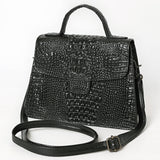American Darling Messenger Crocodile Embossed Genuine Leather Women Bag Western Handbag Purse