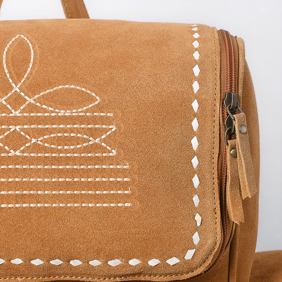 American Darling Genuine Suede Leather Backpack Handcrafted Boot Stitched Embroidery Eco-Friendly Full Grain Leather