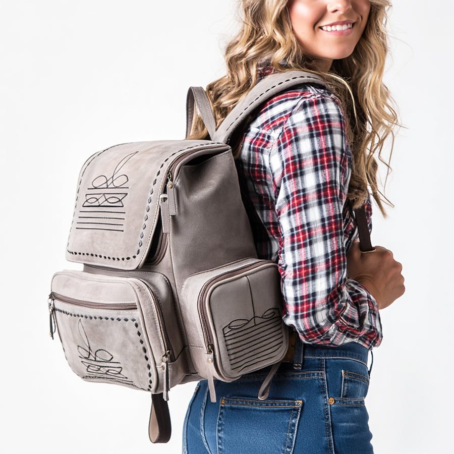 American Darling Genuine Suede Leather Backpack Handcrafted Boot Stitched Embroidery Eco-Friendly Full Grain Leather