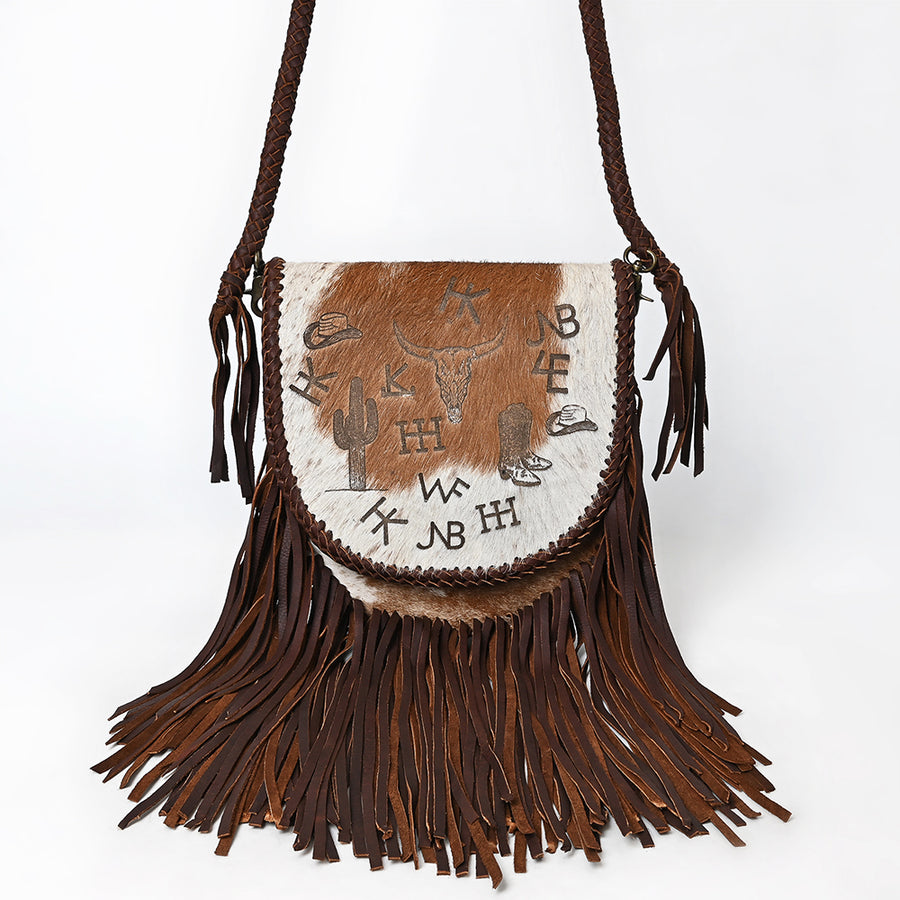 American Darling Cross Body Hair On Genuine Leather Women Bag Western Handbag Purse