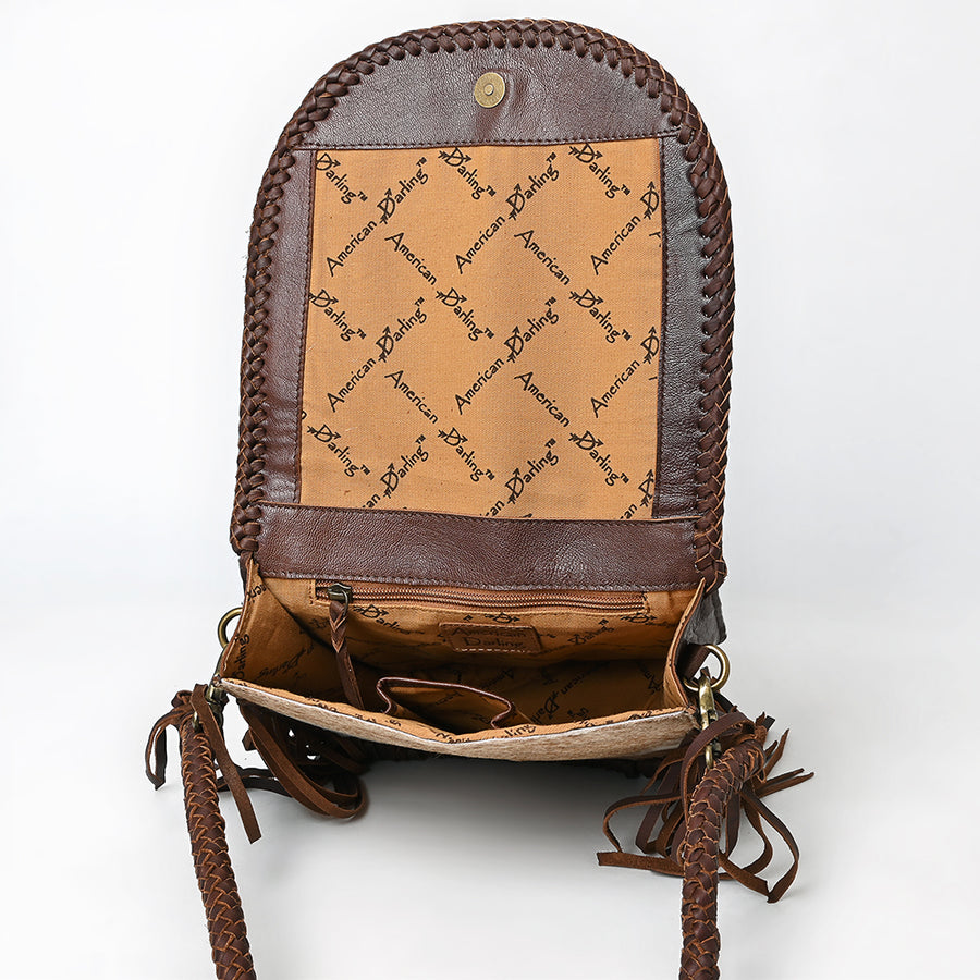 American Darling Cross Body Hair On Genuine Leather Women Bag Western Handbag Purse