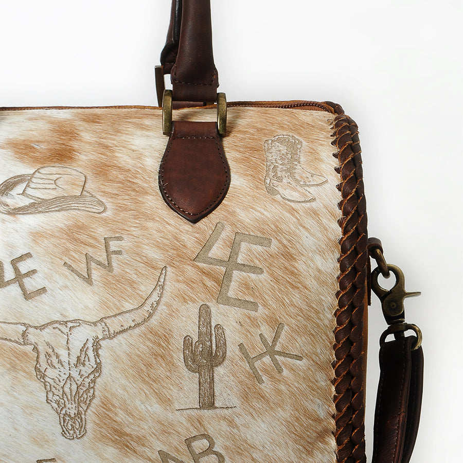 American Darling Duffel Bag Beautifully Hair on Genuine Leather women