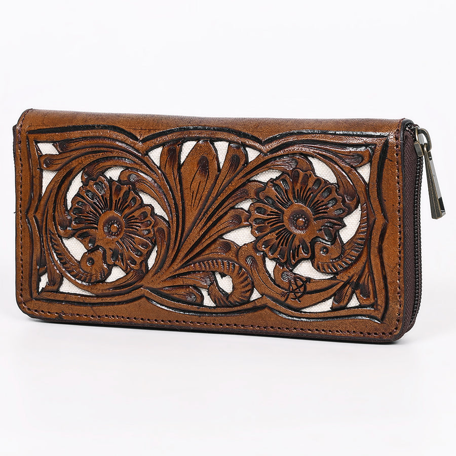 American Darling Wallet Hand Tooled Genuine Leather women bag western handbag purse - Uhorse