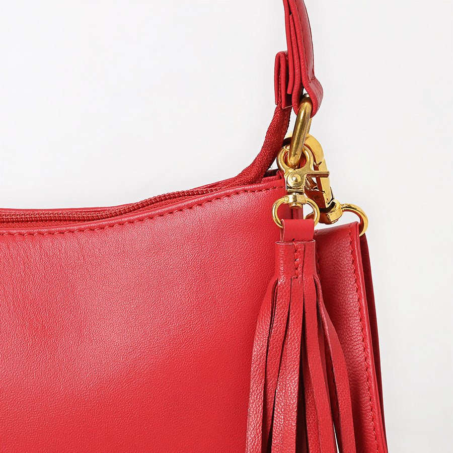 Never Mind Western Cross Body Genuine Leather Handbag Purse Wallet Bag For Women Girls Brown