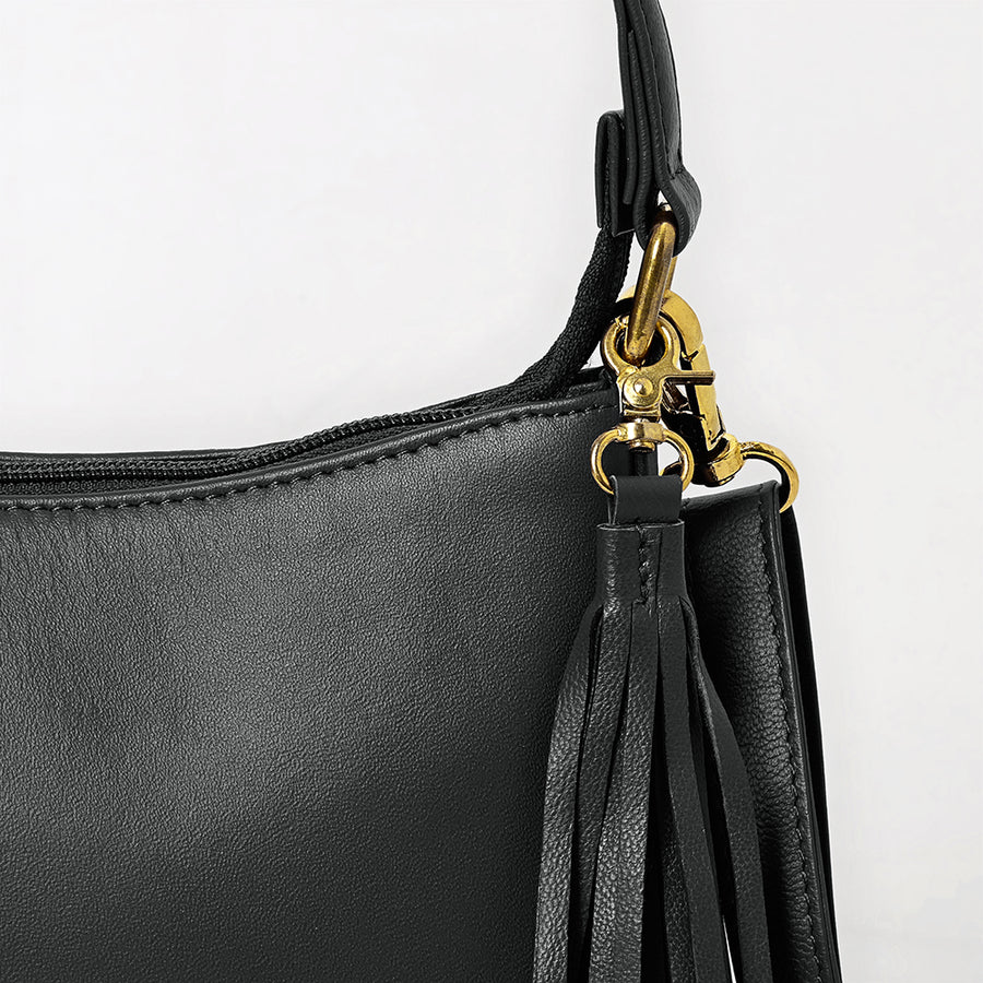 Never Mind Western Cross Body Genuine Leather Handbag Purse Wallet Bag For Women Girls Brown
