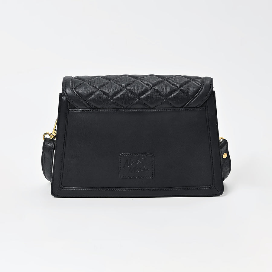 Never Mind Genuine Leather Crossbody Bag Women Quilted Envelope Flap Shoulder Purse Adjustable Strap Stylish Everyday Handbag