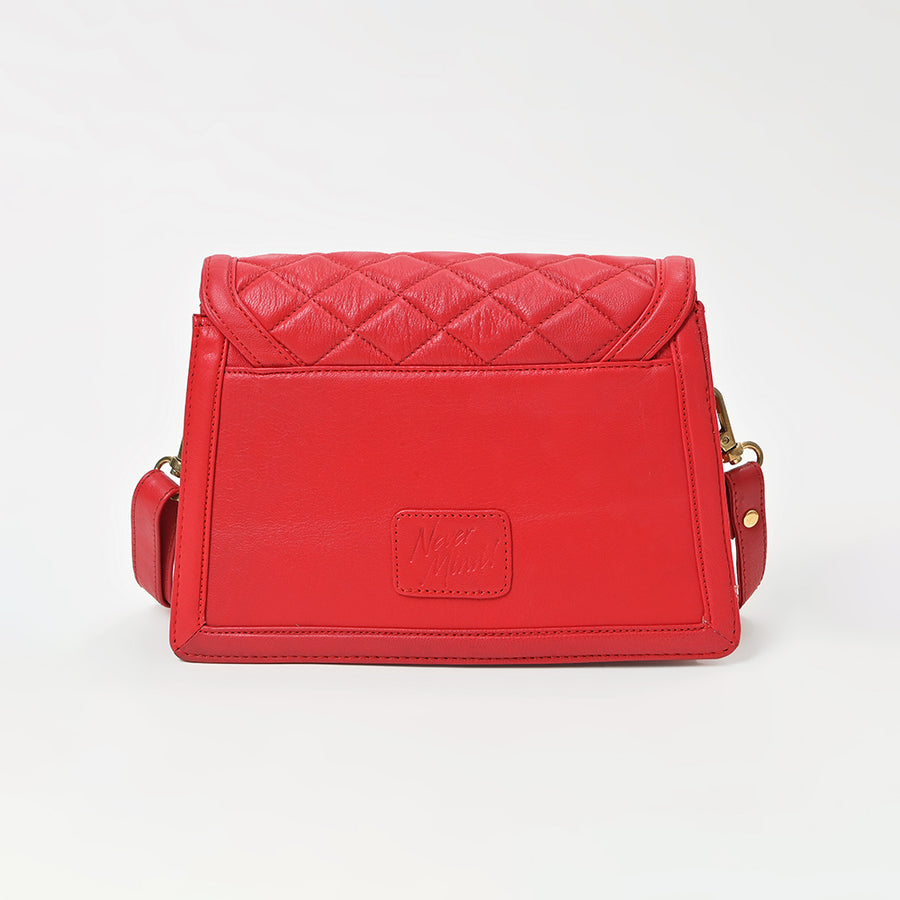 Never Mind Genuine Leather Crossbody Bag Women Quilted Envelope Flap Shoulder Purse Adjustable Strap Stylish Everyday Handbag