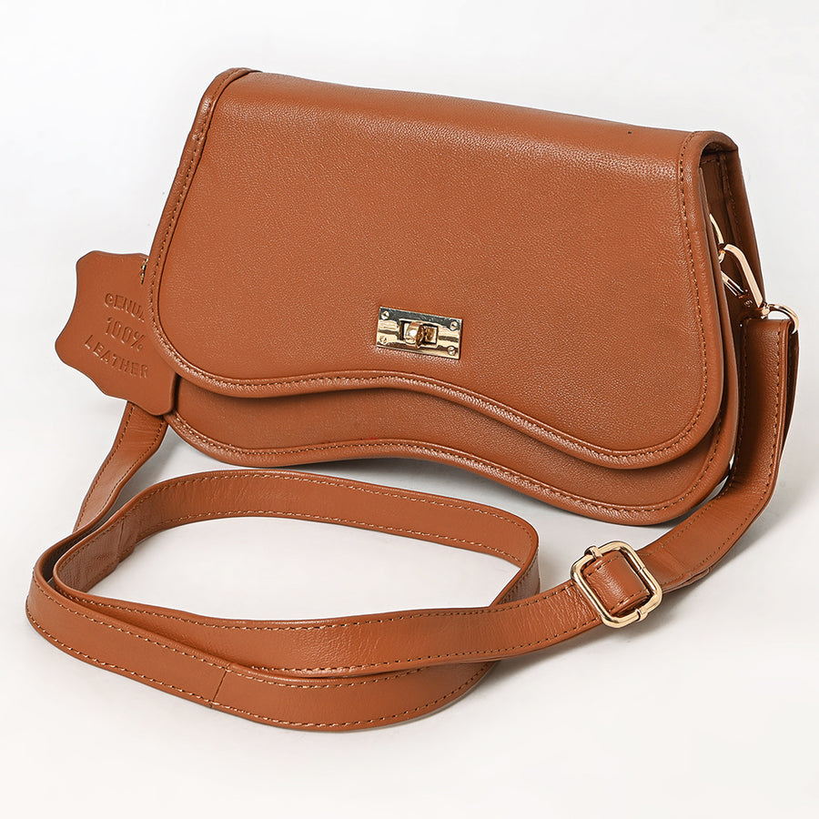 Never Mind Western Cross Body Genuine Leather Handbag Purse Wallet Bag For Women Girls Brown - Uhorse